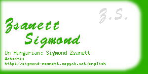 zsanett sigmond business card